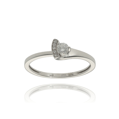 Fehér arany gyűrű 53-as méret (B40561_3I)